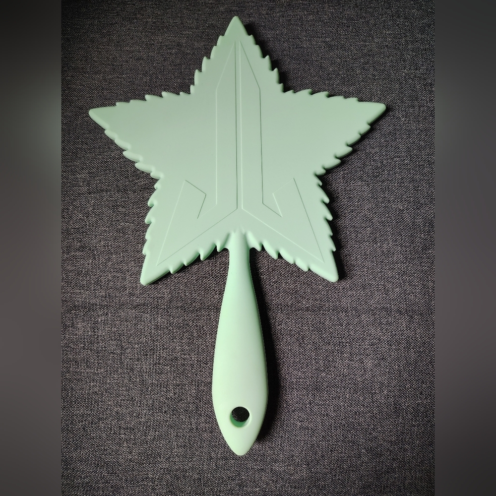 Jeffree Star Cosmetics 420 Collection Mint Soft Touch Leaf Hand Mirror